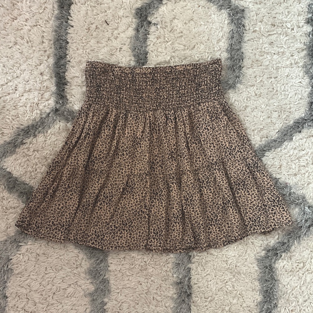 Floral skirt cheetah print